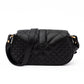 Versace Black Leather Quilted Shoulder Strap Bag