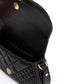 Versace Black Leather Quilted Shoulder Strap Bag
