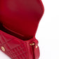 Versace Red Leather Quilted Shoulder Strap Bag