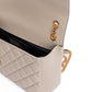 Versace Taupe Quilted Leather Shoulder Strap Bag