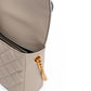 Versace Taupe Quilted Leather Handbag