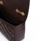 Versace Brown Quilted Leather Shoulder Strap Bag