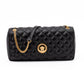 Versace Black Quilted Leather Shoulder Strap Bag