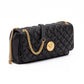 Versace Black Quilted Leather Shoulder Strap Bag