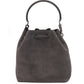 Jimmy Choo Dark Grey Bon Bon Suede Bucket