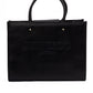 Jimmy Choo Black Avenue S Tote Leather Handbag
