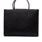 Jimmy Choo Black Avenue S Tote Leather Handbag