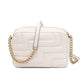 Jimmy Choo White Leather Avenue Camera Crossbody Bag