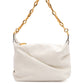 Jimmy Choo White Diamond Hobo Leather Shoulder Bag