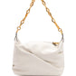 Jimmy Choo White Diamond Hobo Leather Shoulder Bag