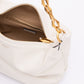 Jimmy Choo White Diamond Hobo Leather Shoulder Bag