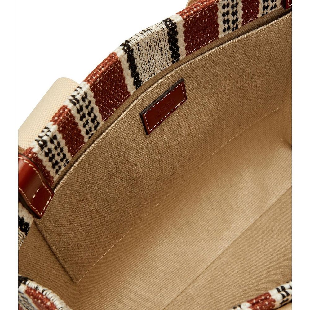 Chloé Brown Linen Tote Bag