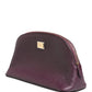 Dolce & Gabbana Dark Purple Leather DG Logo Zip Around Hand Purse Wallet
