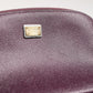 Dolce & Gabbana Dark Purple Leather DG Logo Zip Around Hand Purse Wallet