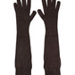 Dolce & Gabbana Brown Cashmere Knitted Elbow Length Mitten Gloves