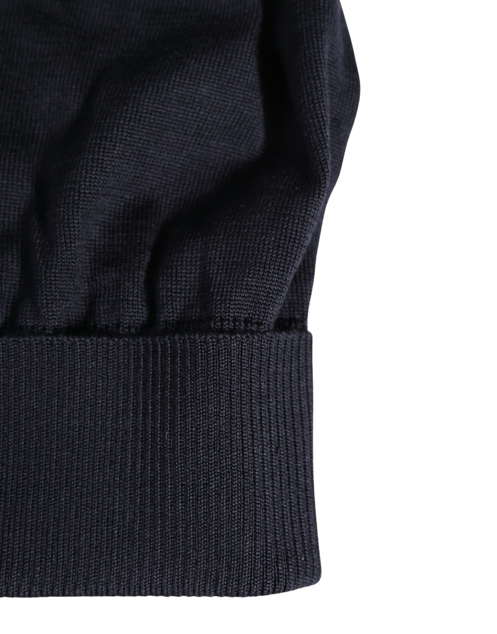 Dolce & Gabbana Black Solid Wool Knitted Winter Beanie Cap Hat