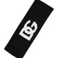 Dolce & Gabbana Men Black White Cashmere Logo Head Band Hat