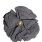 Dolce & Gabbana Gray Floral Motif Silk Blend Poplin Fabric Bar Pin  Brooch