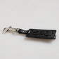 Dolce & Gabbana Black DG Logo Leather Silver Metal Keyring Men Keychain