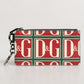 Dolce & Gabbana Green Calf Leather Logo Print Monogram Card Holder Wallet