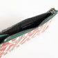 Dolce & Gabbana Green Calf Leather Logo Print Monogram Card Holder Wallet