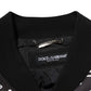 Dolce & Gabbana Black White BandanaPrint Men Bomber  Jacket