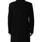 Dolce & Gabbana Black Heraldic Patch Single Breasted Blazer Jacket