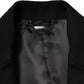 Dolce & Gabbana Black Heraldic Patch Single Breasted Blazer Jacket