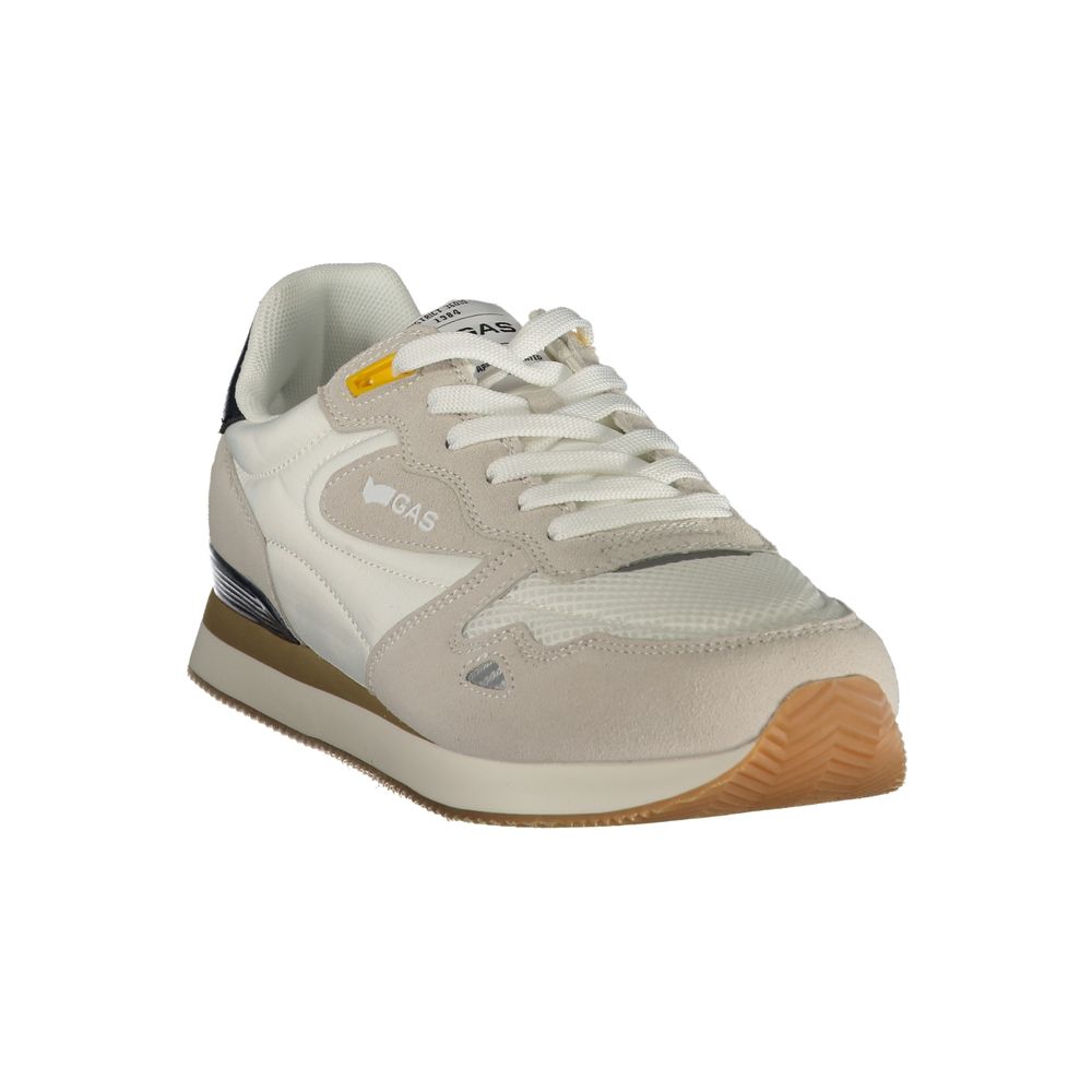 Gas White Polyester Men Sneaker