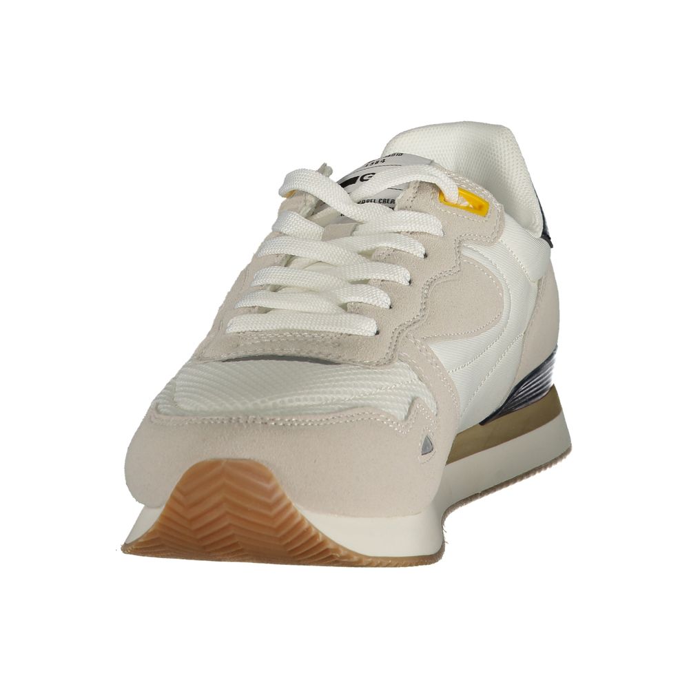 Gas White Polyester Men Sneaker
