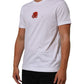 Dolce & Gabbana White Cotton DG Love Patch Crew Neck T-shirt