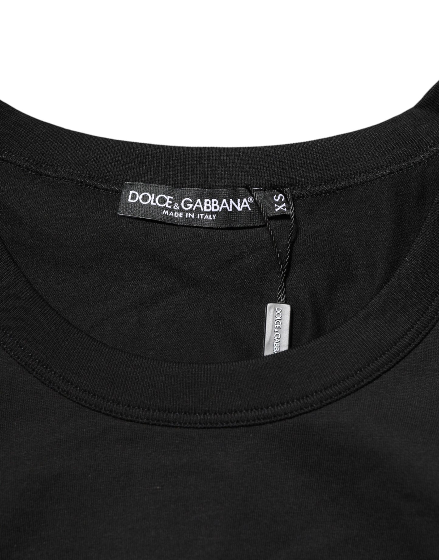 Dolce & Gabbana Black Cotton Sleeveless Men Tank Top T-shirt