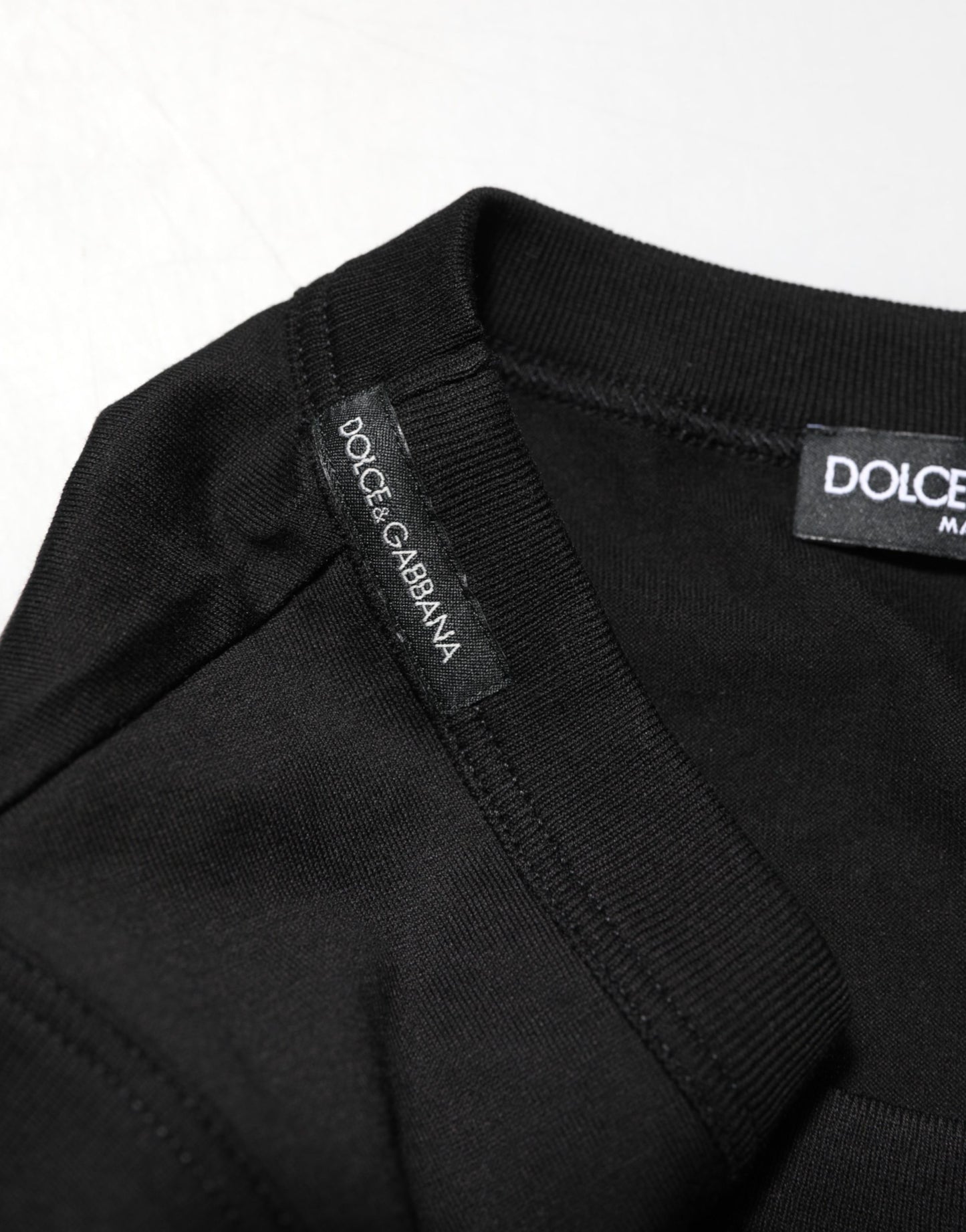 Dolce & Gabbana Black Cotton Sleeveless Men Tank Top T-shirt