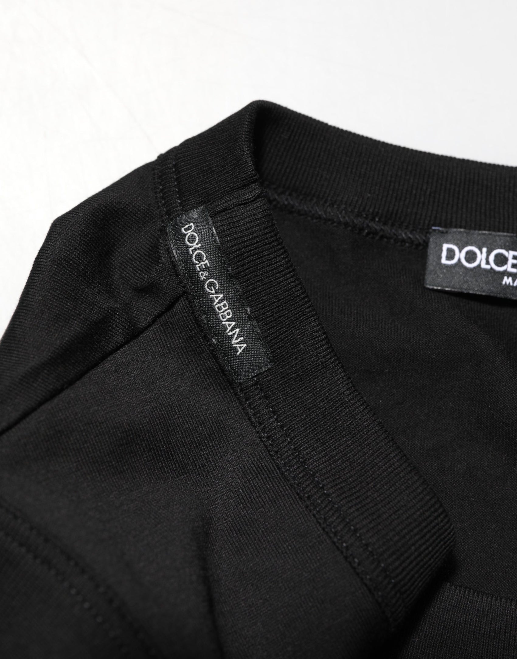 Dolce & Gabbana Black Cotton Sleeveless Men Tank Top T-shirt