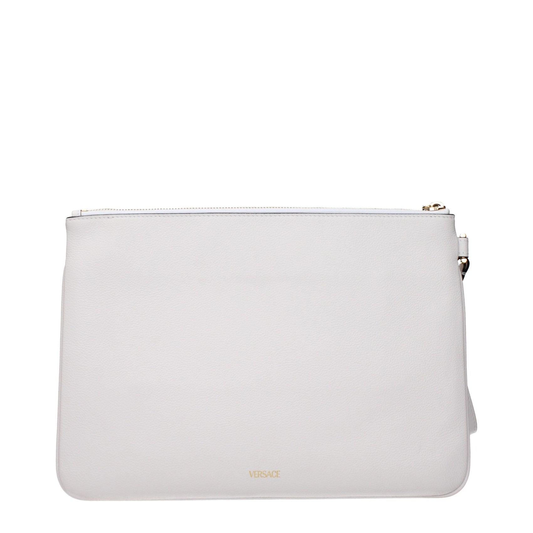 Versace White Leather Clutch Bag
