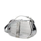 Versace Gray Leather Shoulder Bag