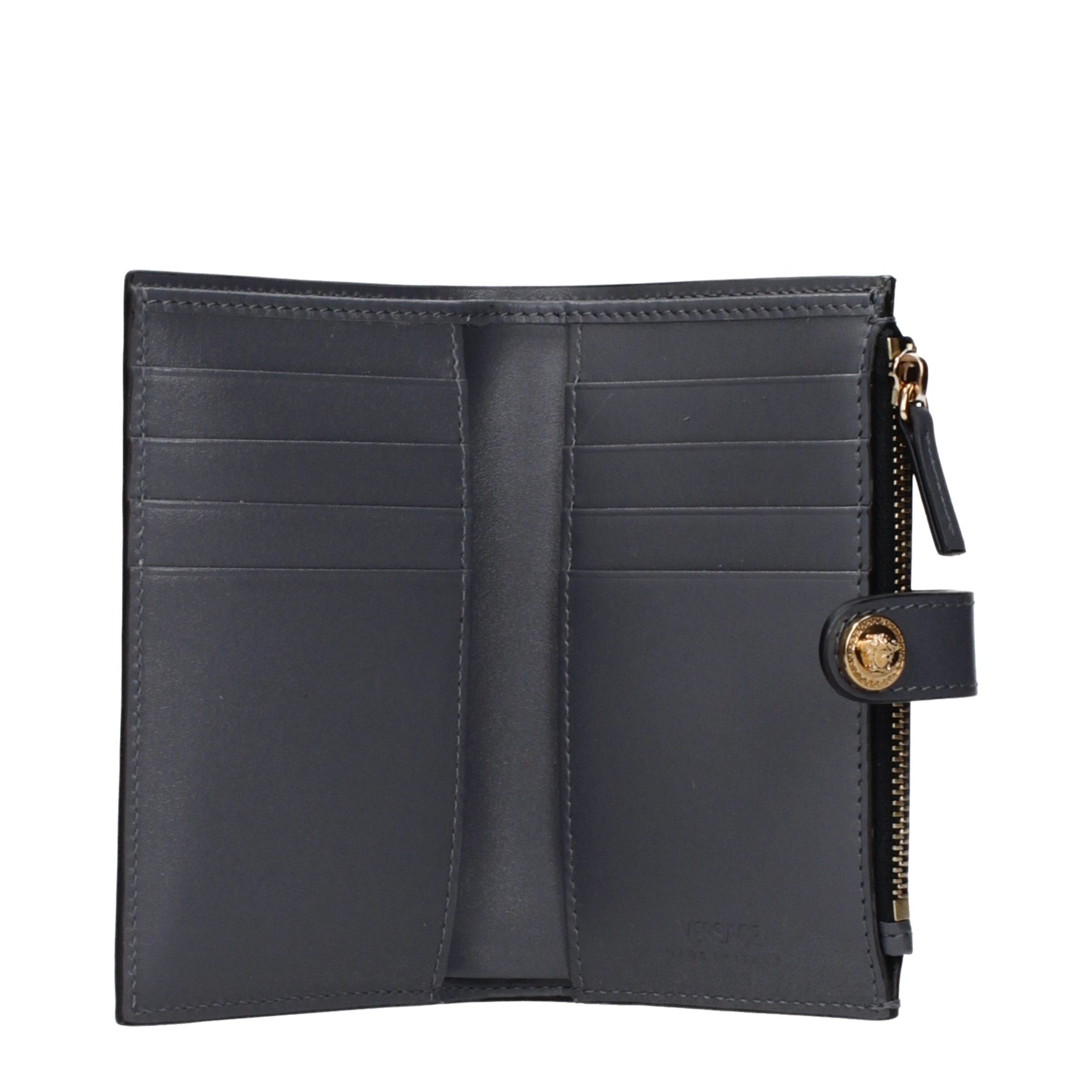 Versace Gray Leather Wallet