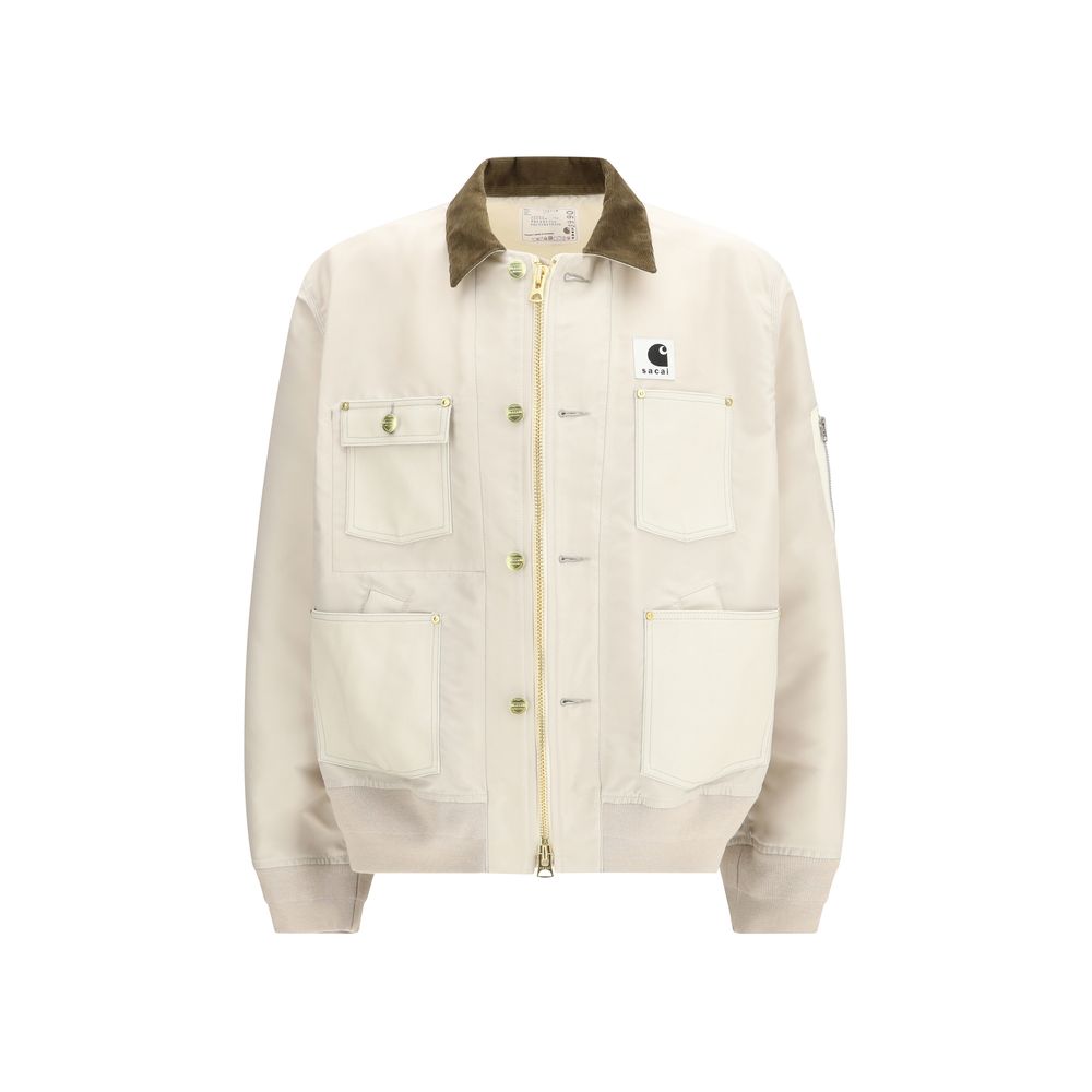 Sacai Beige Cotton Bomber