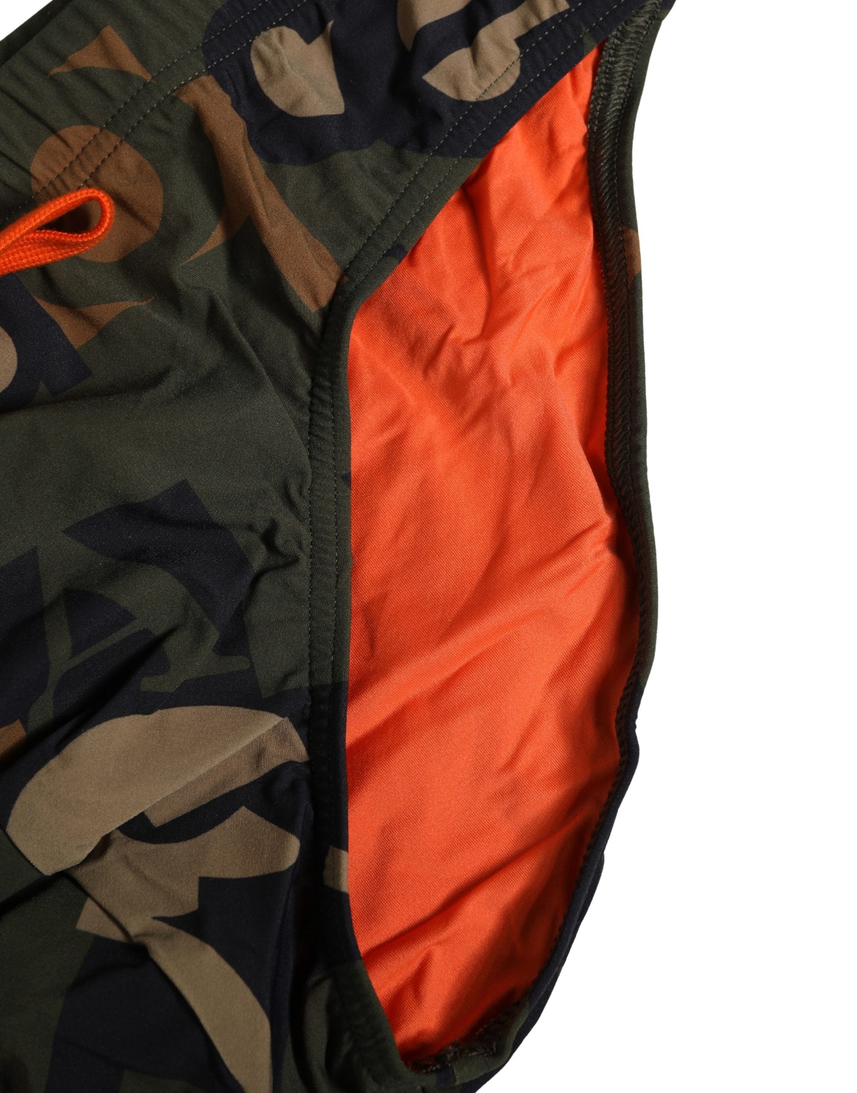 Dolce & Gabbana Multicolor Camouflage High Swim Brief Swimwear