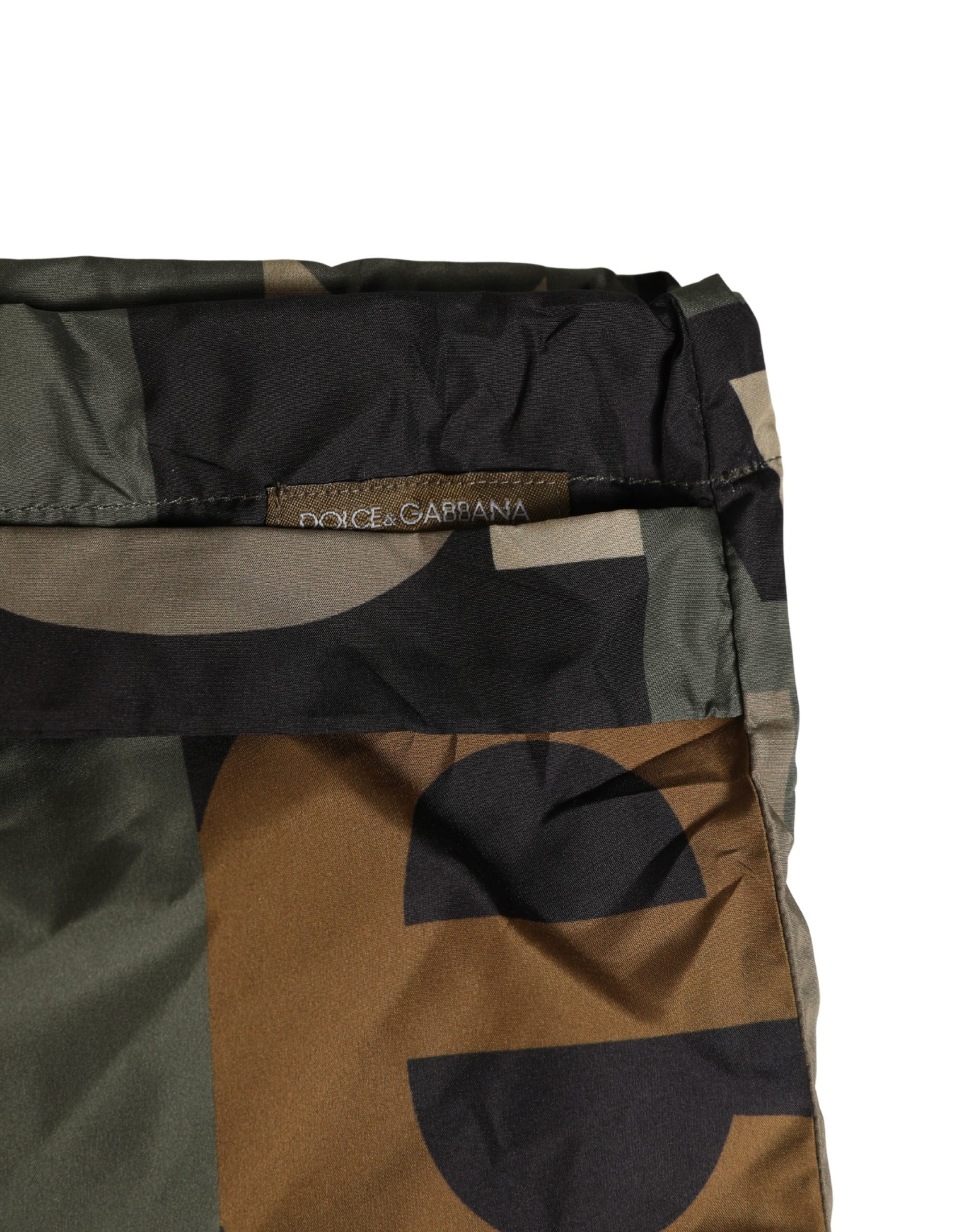 Dolce & Gabbana Multicolor Camouflage High Swim Brief Swimwear