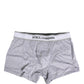 Dolce & Gabbana Gray Logo Cotton Men Regular Boxer Underwear