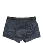 Dolce & Gabbana Dark Blue Logo Cotton Regular Boxer Underwear