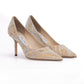 Jimmy Choo Gold Mix Crystal Love 85 Pumps