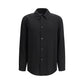 Giorgio Armani Black Viscose Dress Shirt