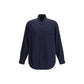 Giorgio Armani Blue Silk Dress Shirt
