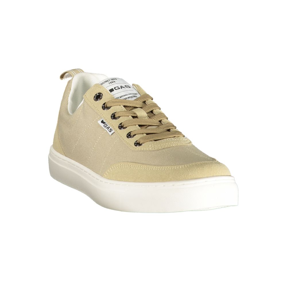 Gas Beige Polyurethane Men Sneaker