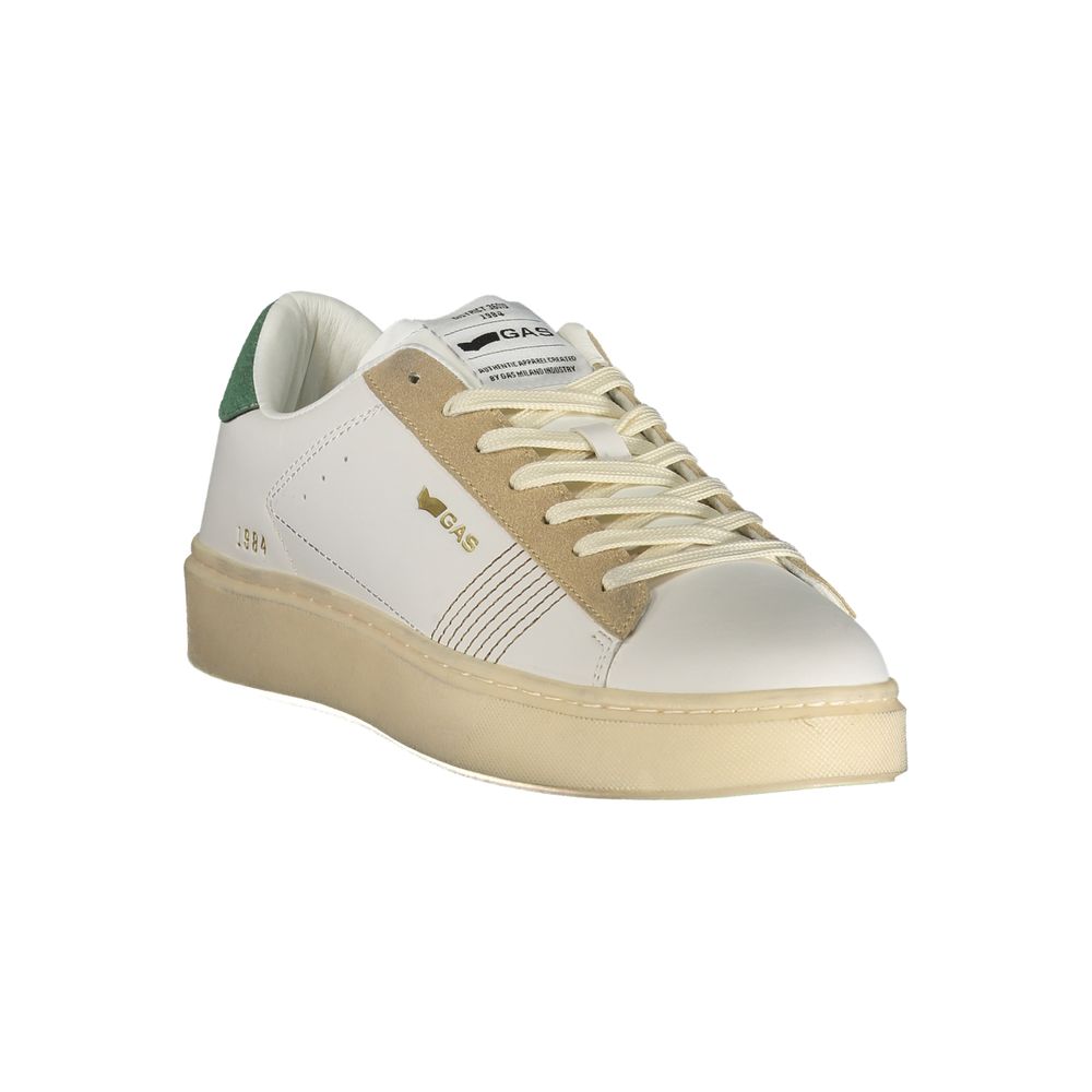 Gas White Polyester Athletic Sneakers