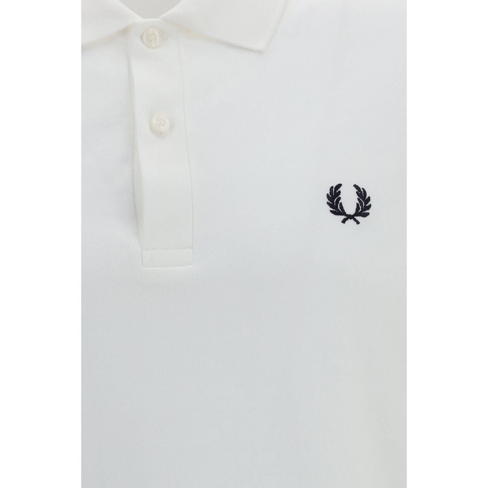 Fred Perry White Cotton Polo Shirt