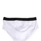 Dolce & Gabbana White Black Logo Waistband Men Brief Underwear