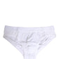 Dolce & Gabbana White Logo Waistband Cotton Men Brief Underwear